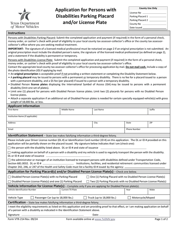 Preview of the official Form VTR-214 PDF, page 1